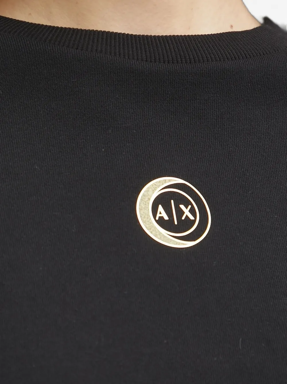 Armani Exchange Sweater met geborduurd logo Zwart