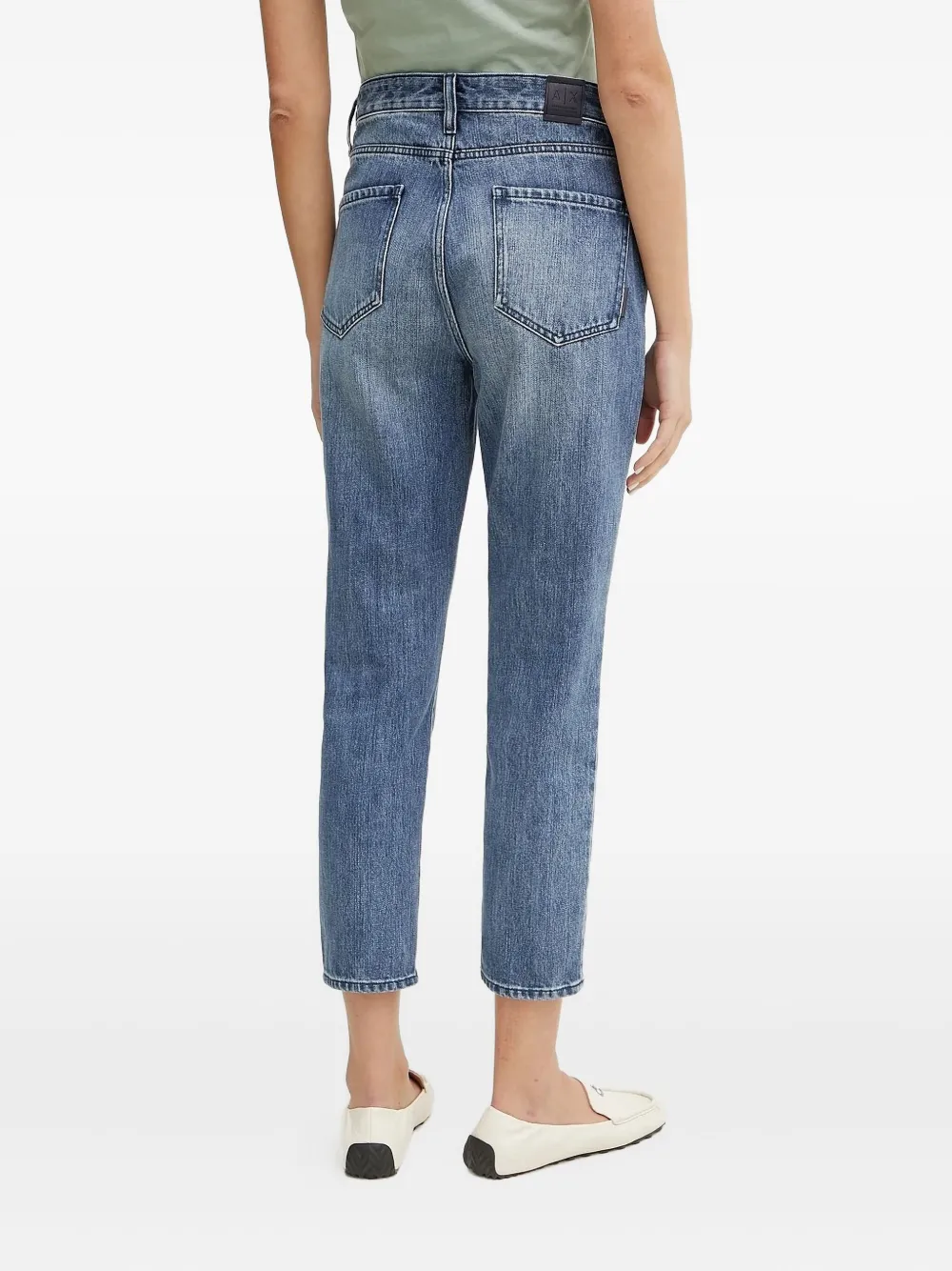 Armani Exchange Katoenen jeans met vervaagd effect - Blauw