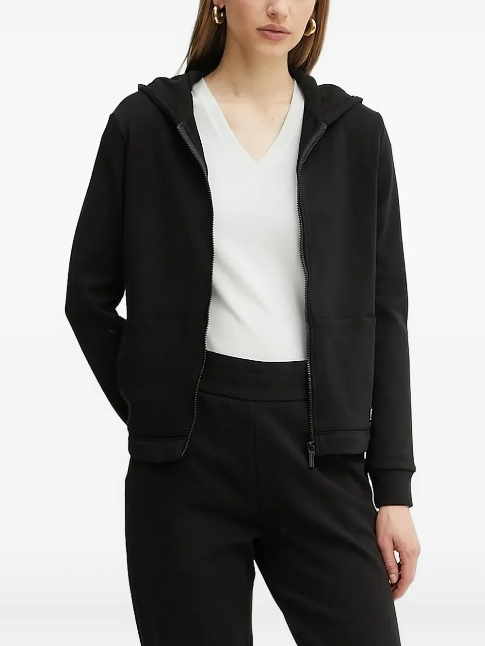Armani Exchange Hoodie met rits Zwart
