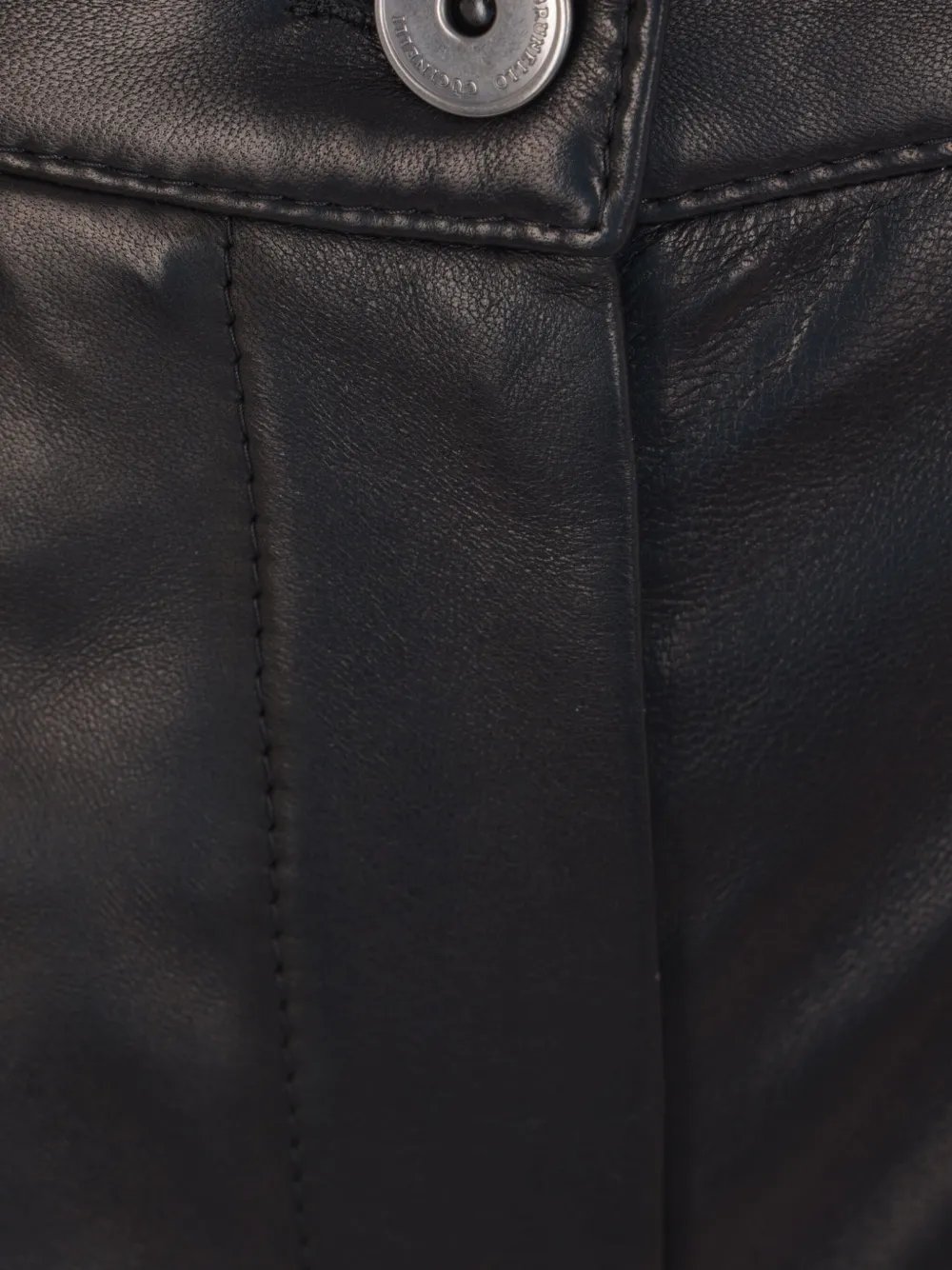 Brunello Cucinelli Leren broek Zwart