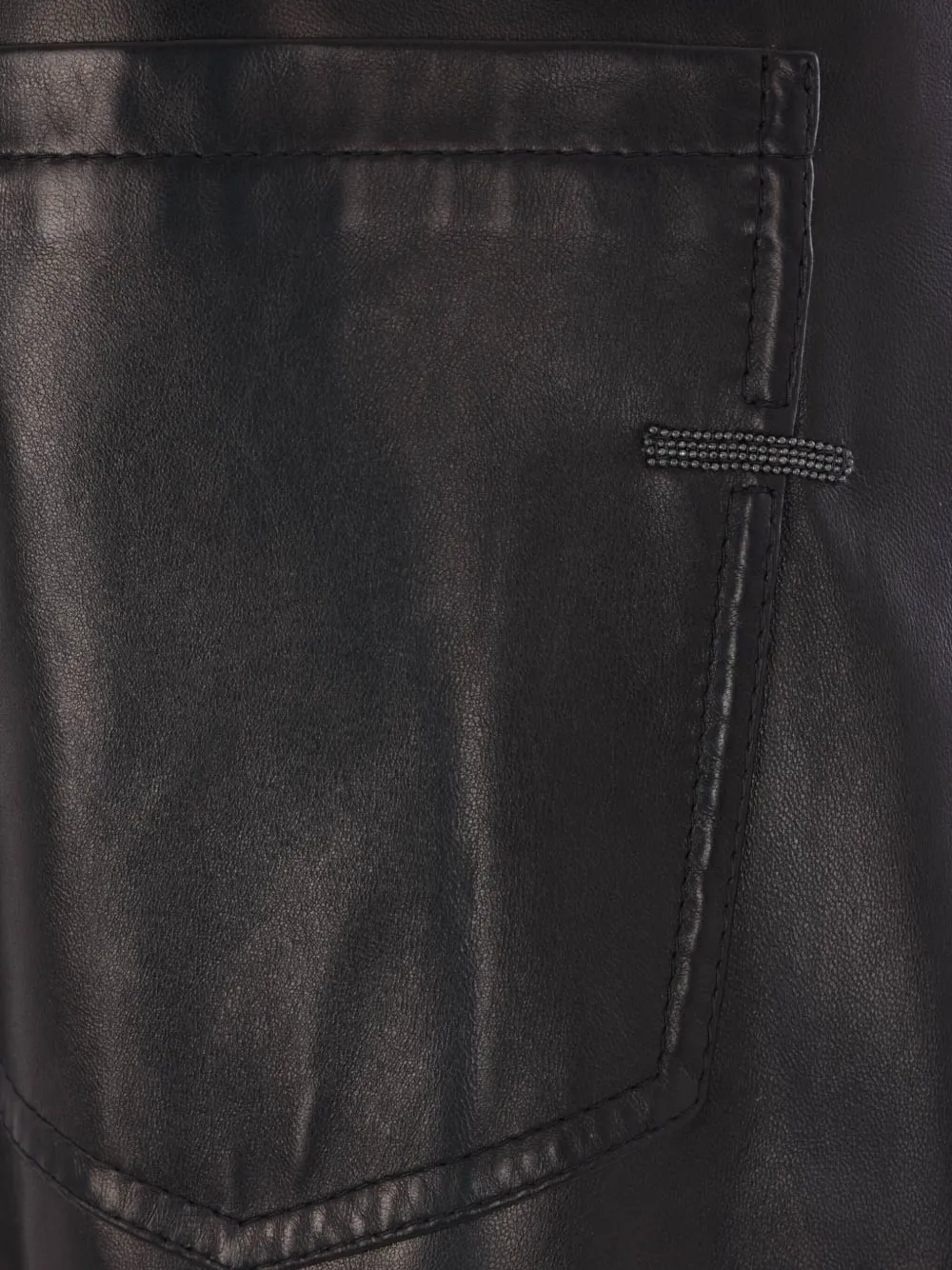 Brunello Cucinelli Leren broek Zwart