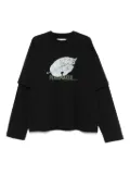 Peacemaker Oamc leaf double-layer T-shirt - Black