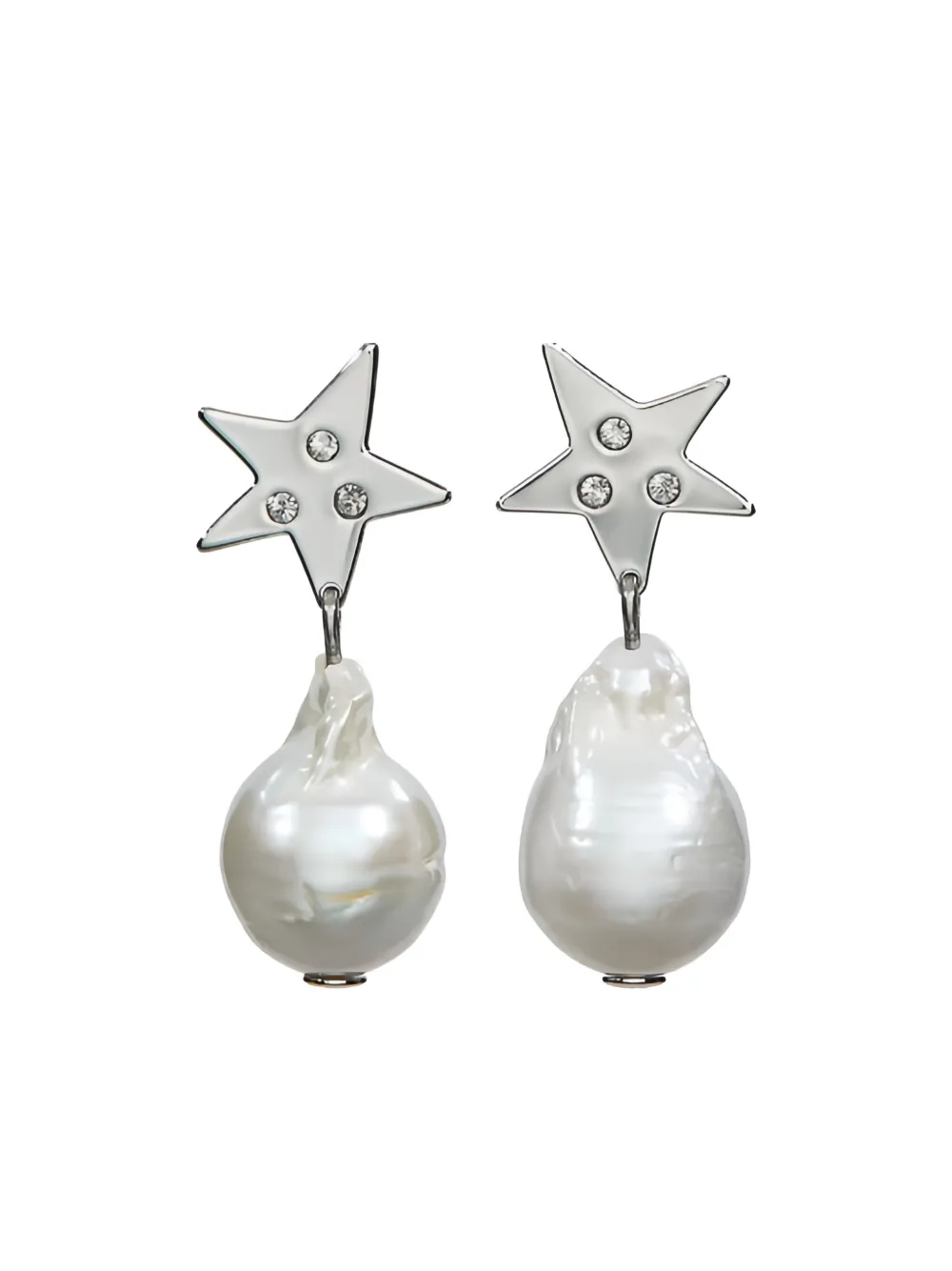 star-pearl earrings