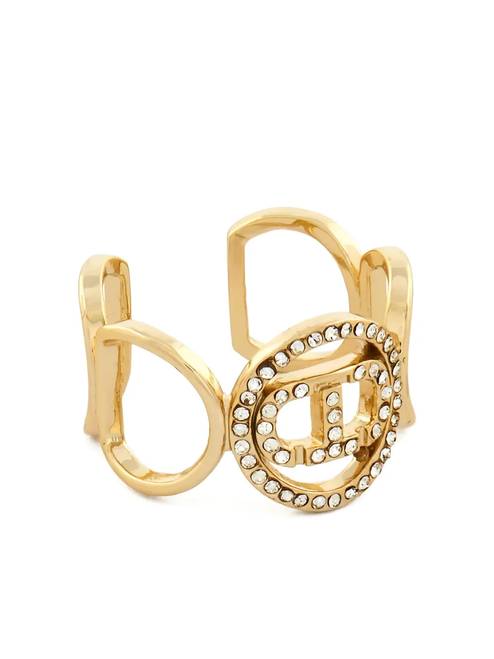 Twinset Embellished Open Ring In Gold