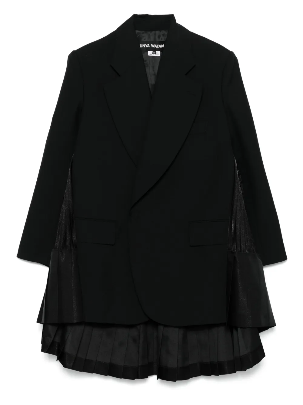 Junya Watanabe Blazer met geplooid detail Zwart