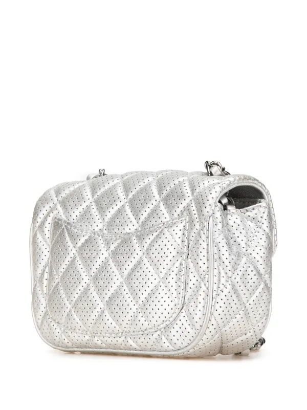 CHANEL Pre-Owned 2014 Mini Perforated Lambskin Punch Flap