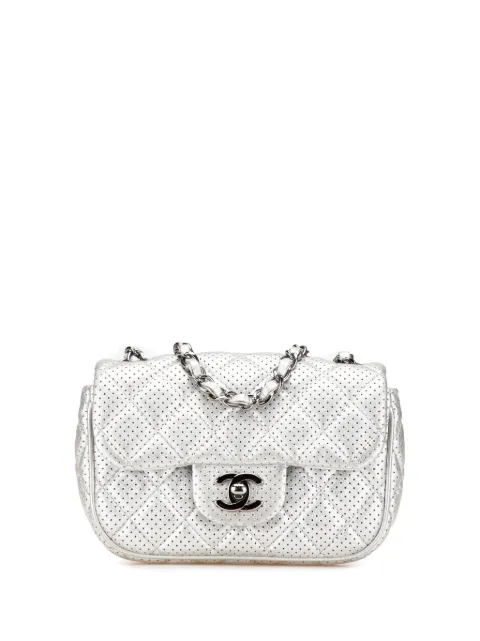 CHANEL Pre-Owned 2014 Mini Perforated Lambskin Punch Flap crossbody bag