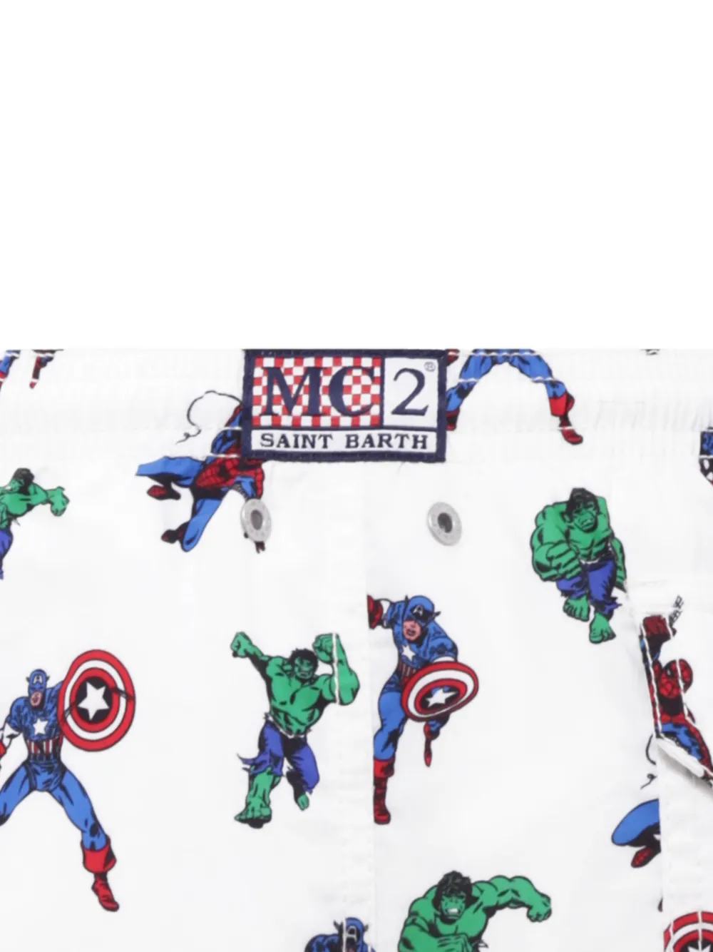 MC2 Saint Barth Kids Zwembroek met print Wit