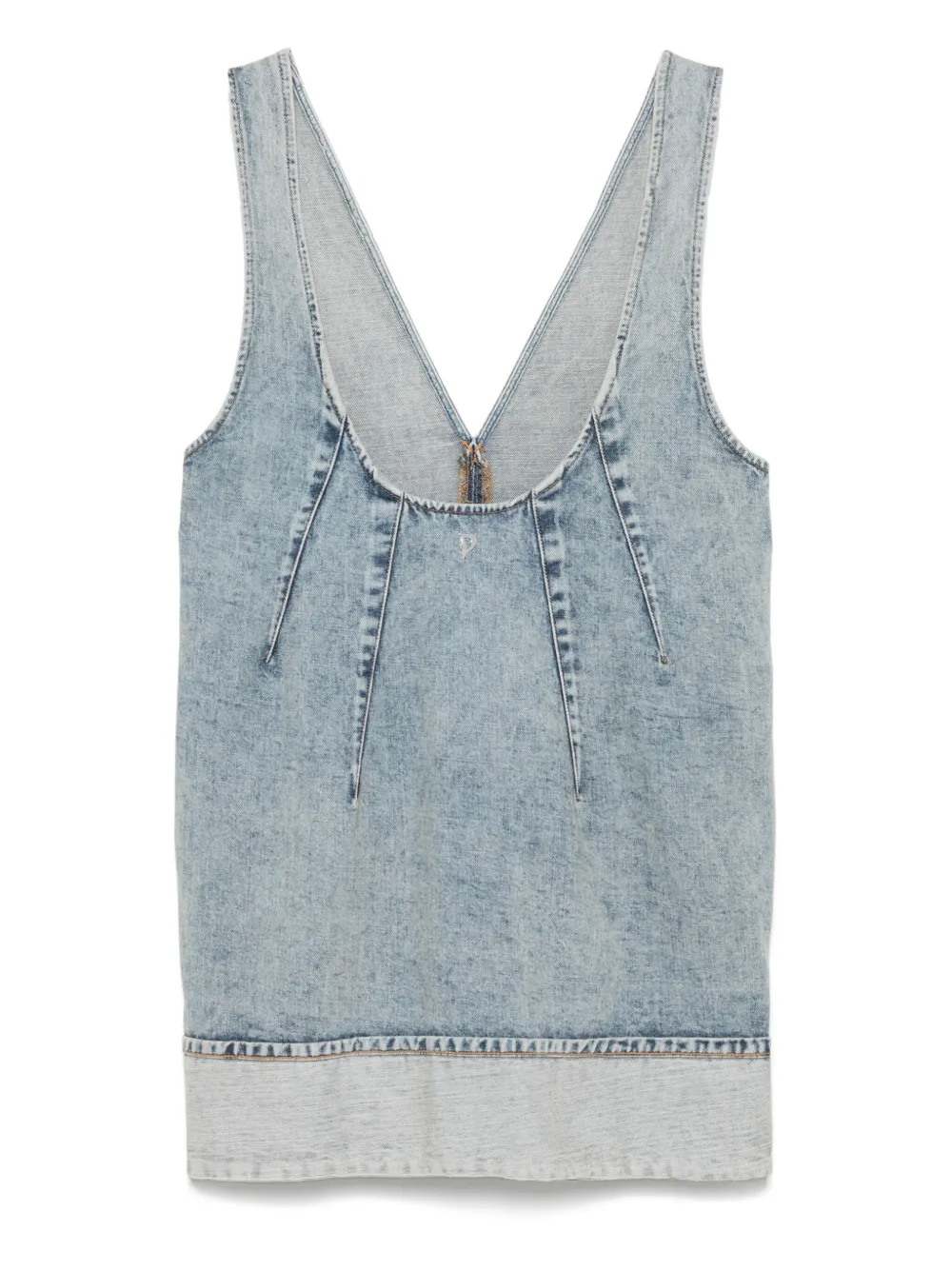 DONDUP Mini-jurk met V-hals - Blauw
