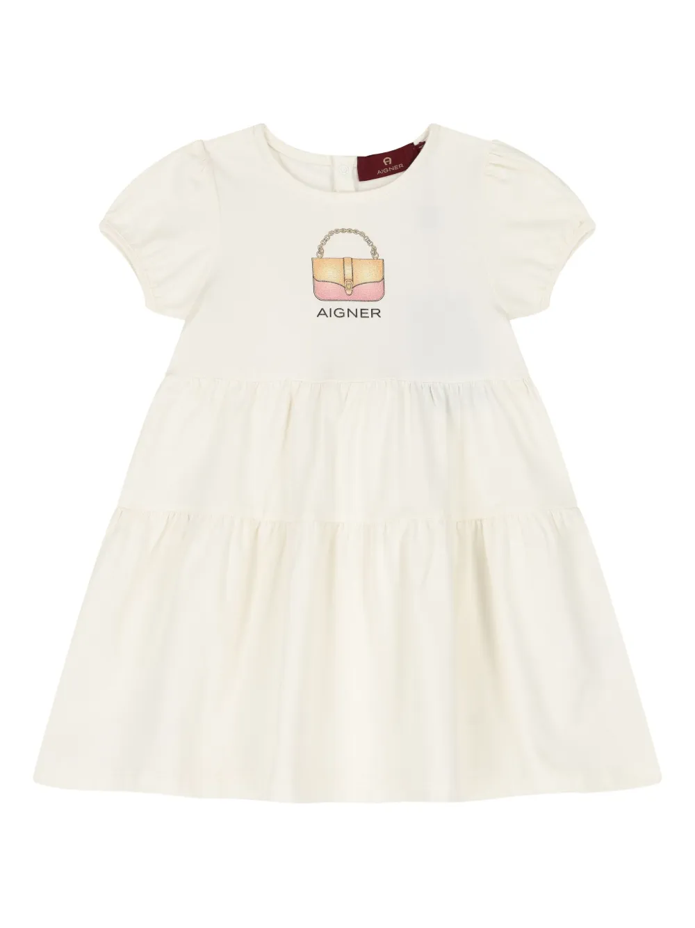 Aigner Kids Gelaagde jurk Wit