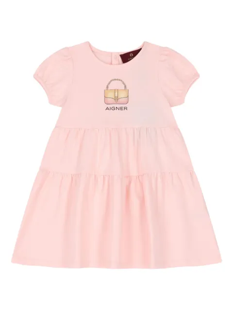 Aigner Kids فستان بطبقات وأكمام منفوشة