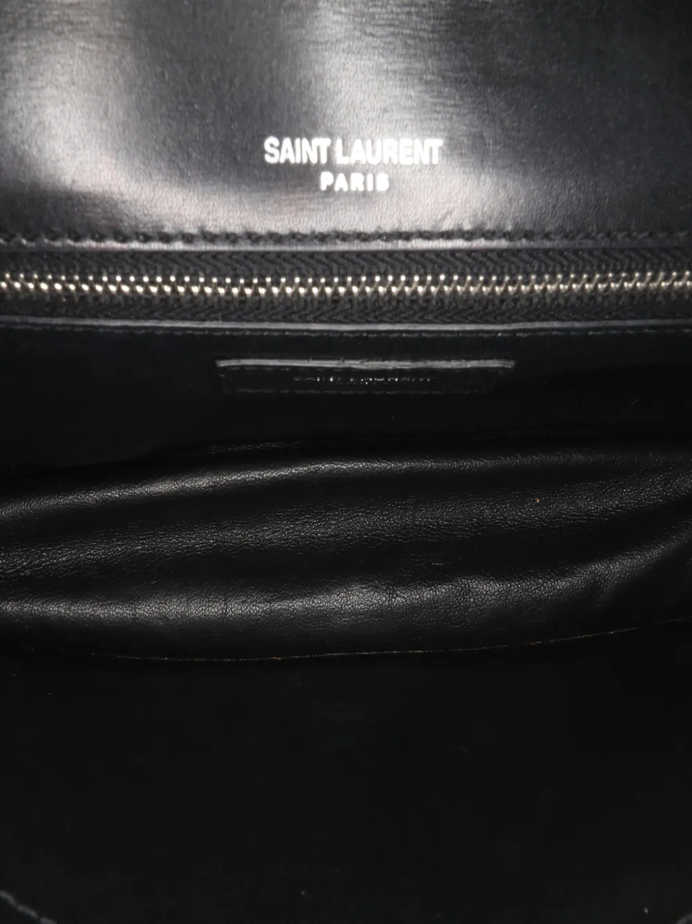 Pre-owned Saint Laurent 2018 Studded Leather Monogram Le Sept Chain Bag Crossbody Bag In Black