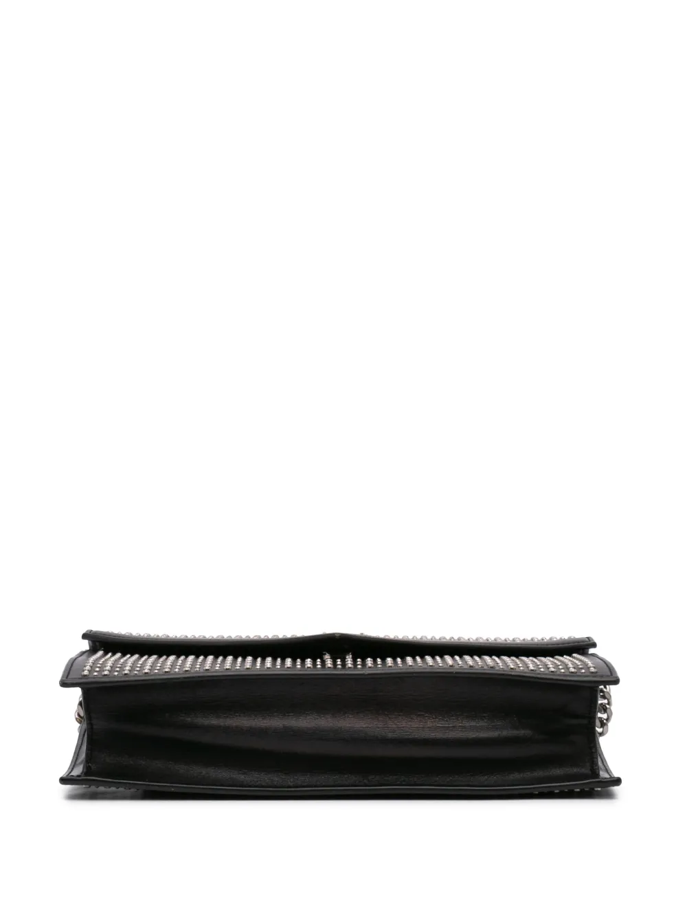 Pre-owned Saint Laurent 2018 Studded Leather Monogram Le Sept Chain Bag Crossbody Bag In Black