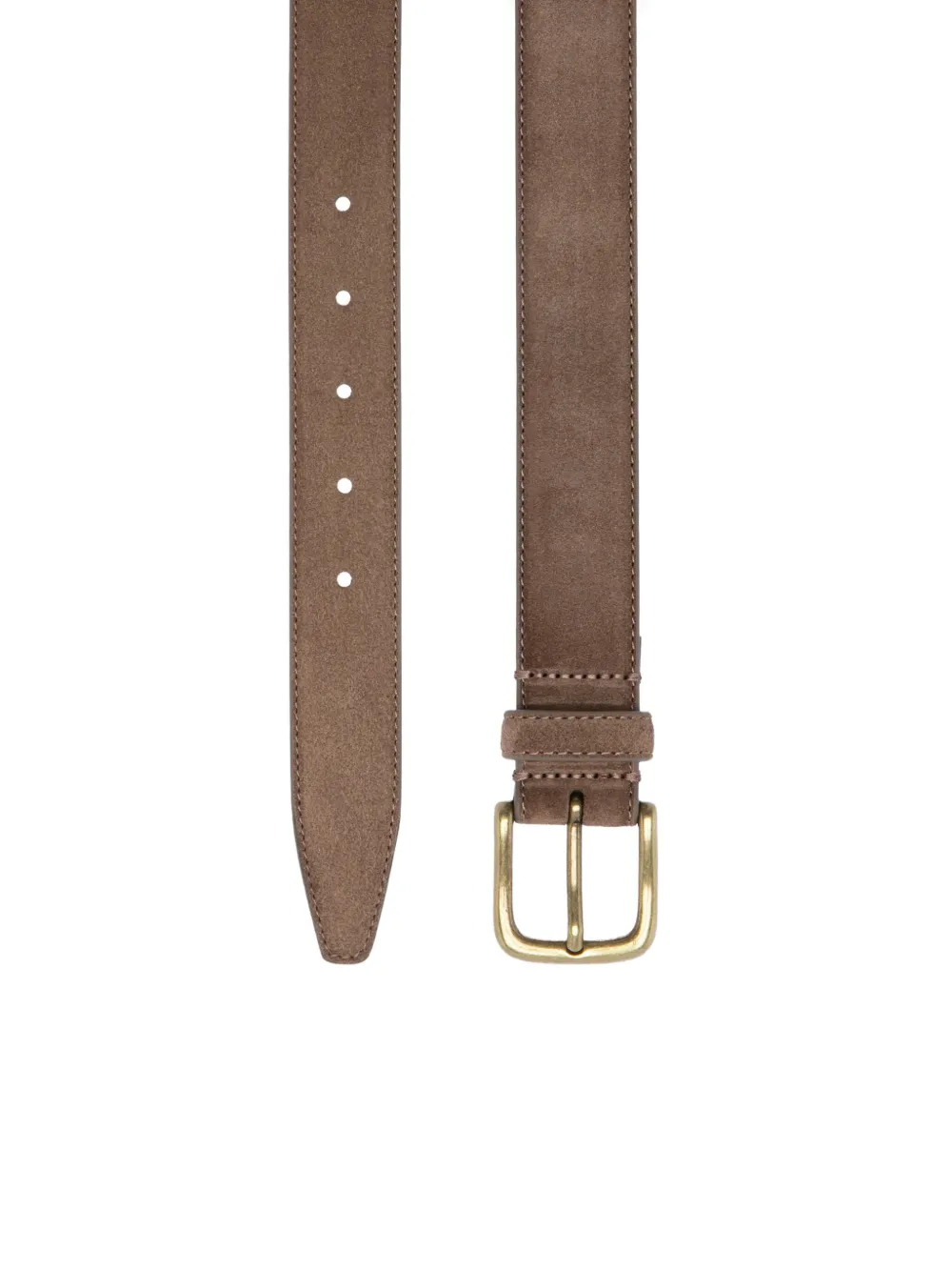 Officine Creative Suède gestreepte riem Beige