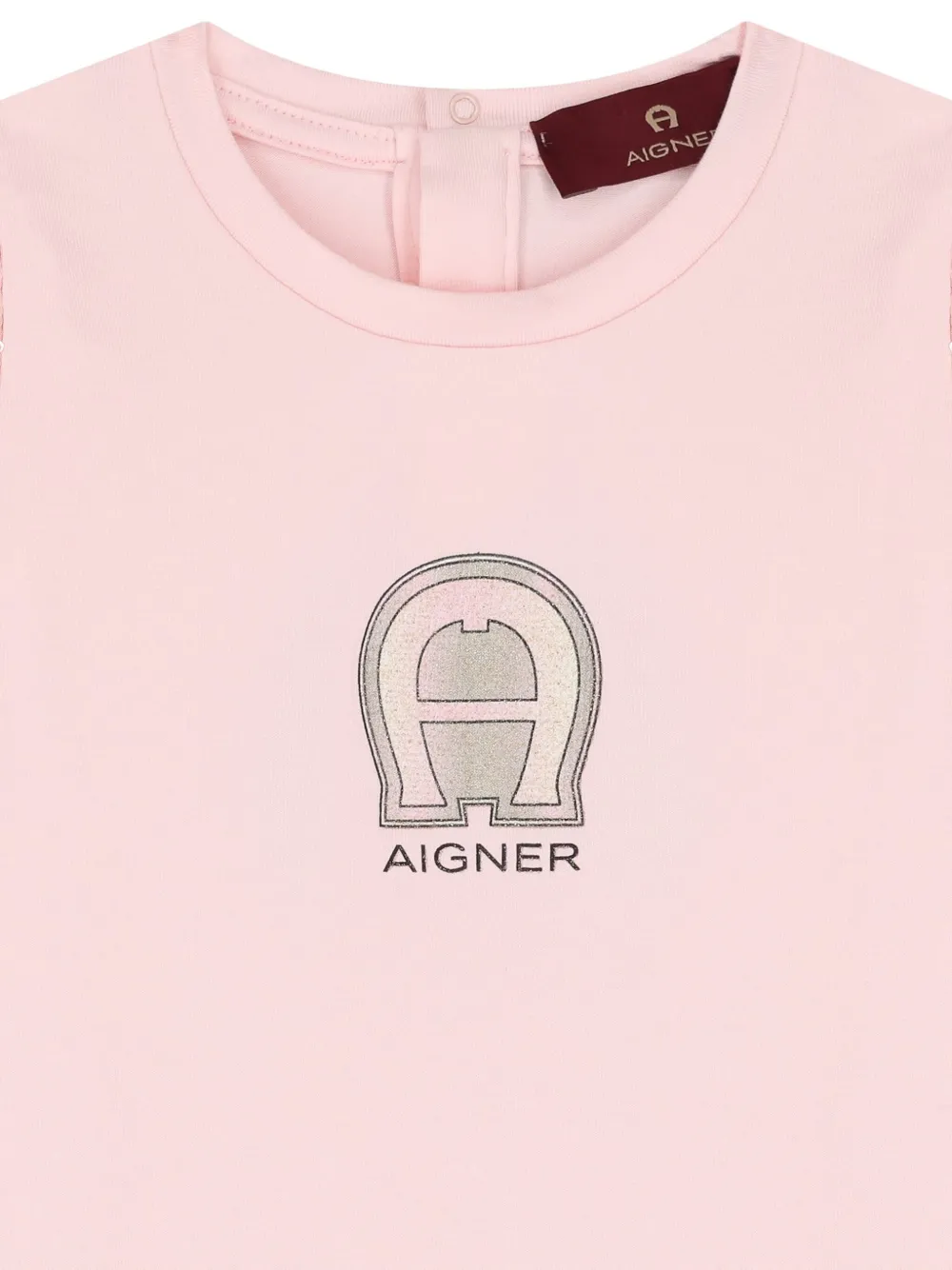 Aigner Kids Jurk met geborduurd logo Roze