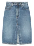 Alessandra Rich denim pencil skirt - Blue