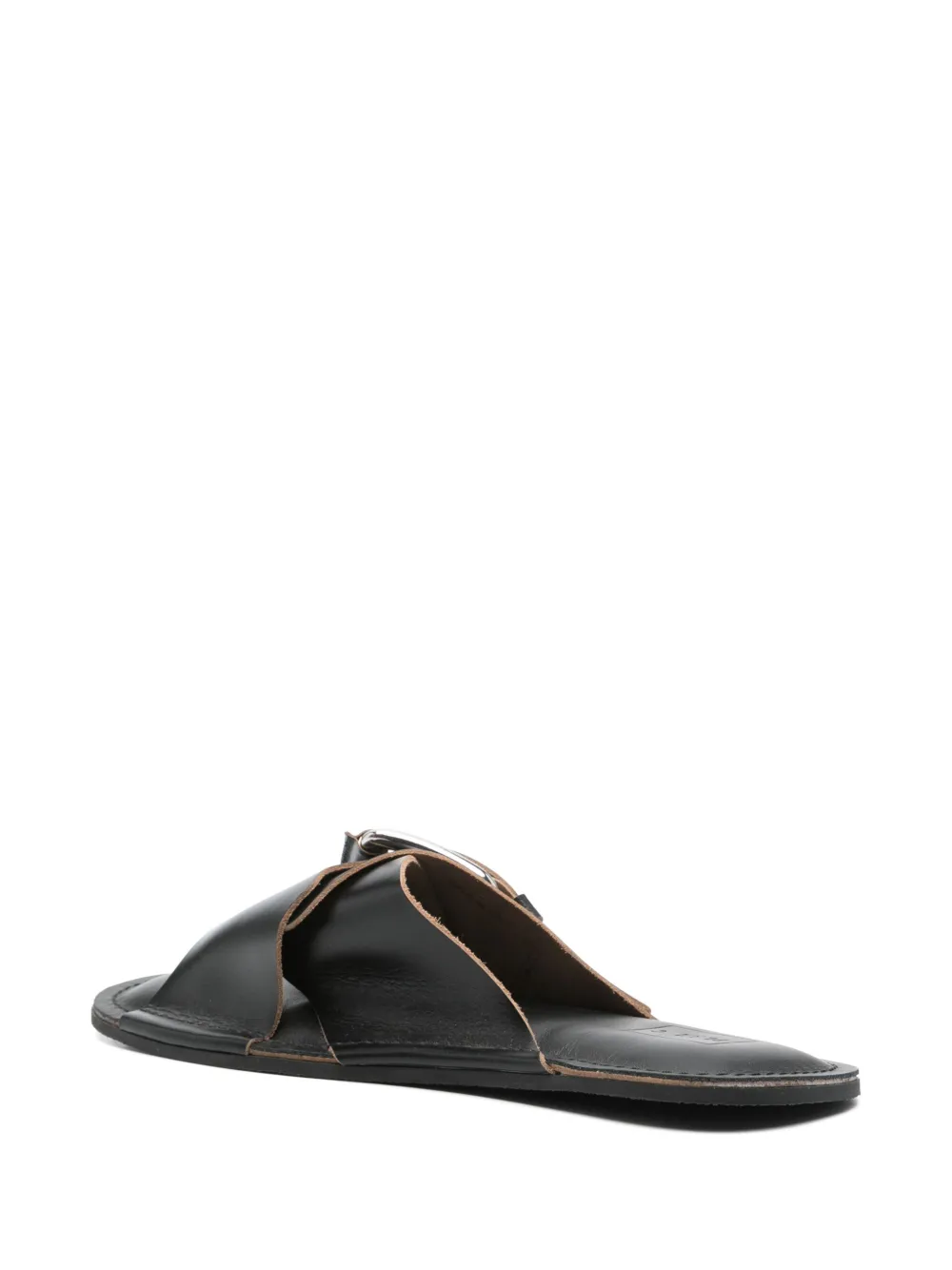 Plan C leather sandals Black