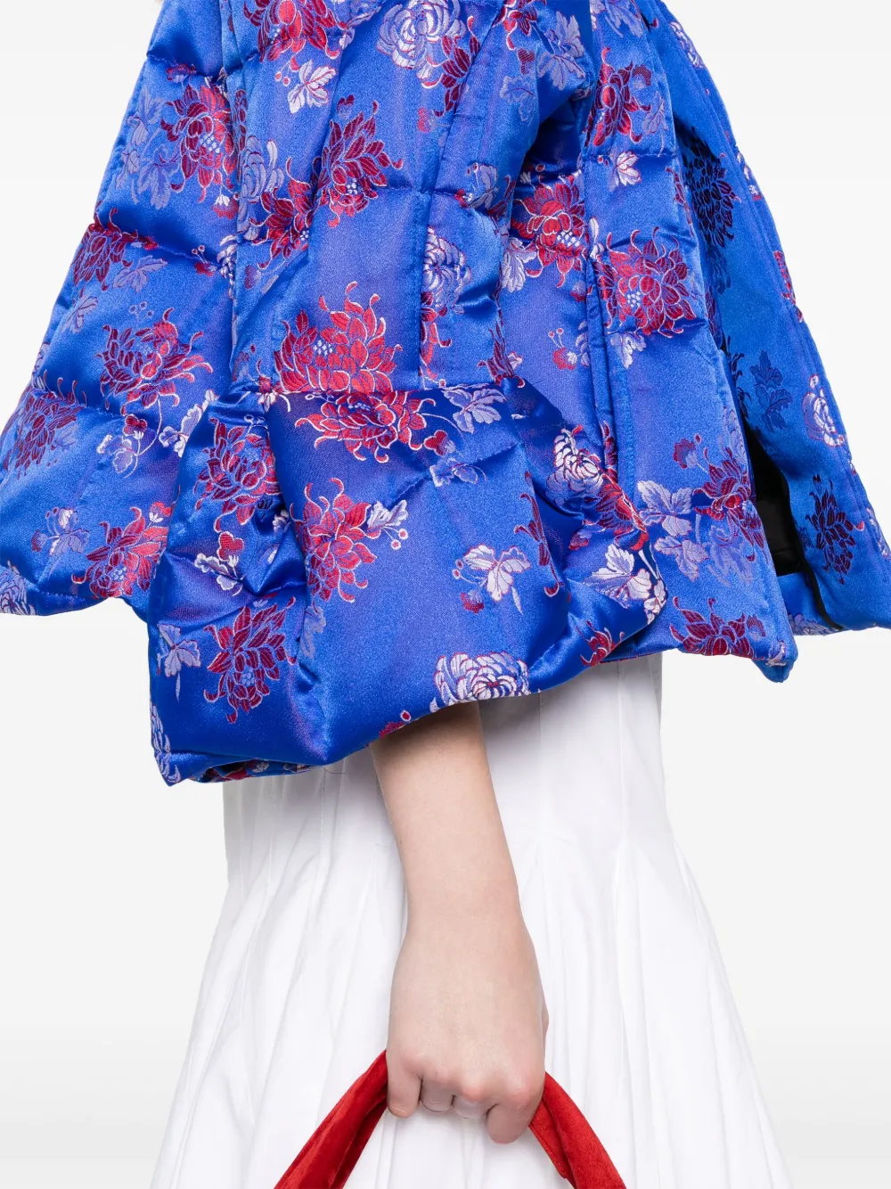 Shop Comme Des Garçons Floral-jacquard Jacket