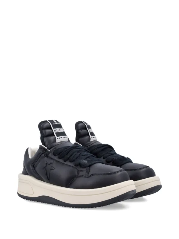 Rick Owens DRKSHDW レザースニーカー | ブラック | FARFETCH JP