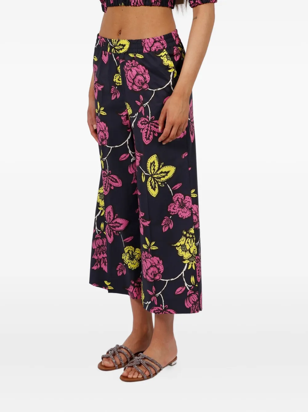 P.A.R.O.S.H. Katoenen cropped broek Blauw
