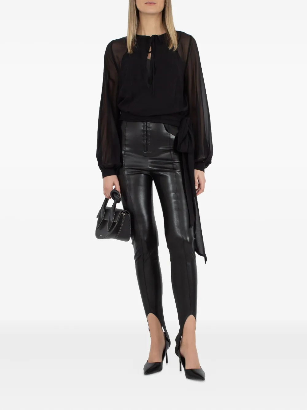 P.A.R.O.S.H. silk blouse - Zwart