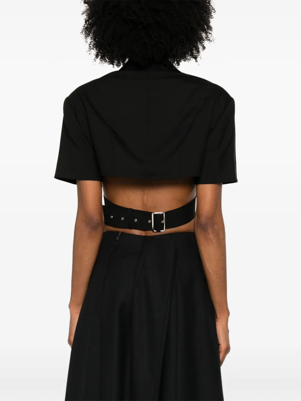 Noir Kei Ninomiya Cropped blazer Zwart