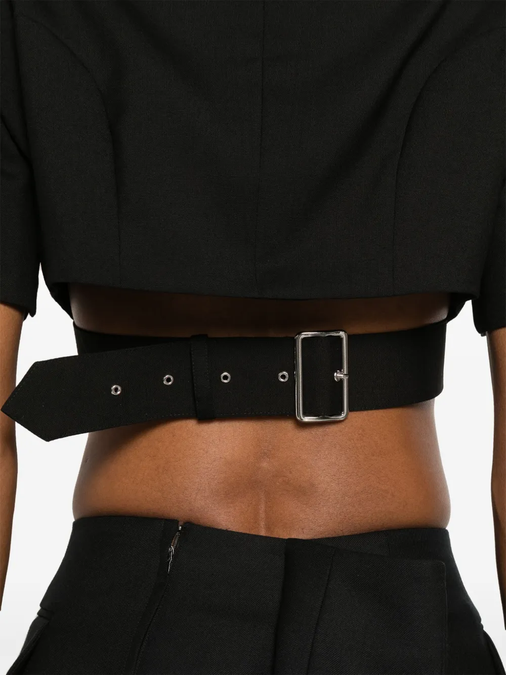 Noir Kei Ninomiya Cropped blazer Zwart