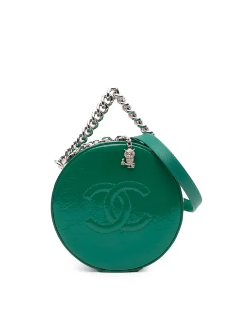 CHANEL Pre-Owned rund lakeret As Earth satchel-taske fra 2018-2019