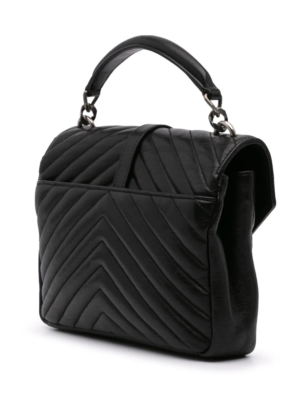 Saint Laurent Pre-Owned Borsa a tracolla College media pelle di pecora con motivo chevron e monogramma in 2016 | Pre-owned | Image 2