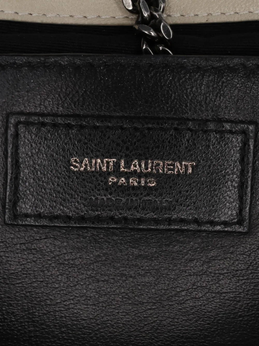 Pre-owned Saint Laurent 2018 Small Chevron Lambskin Monogram Nolita Shoulder Bag In Brown
