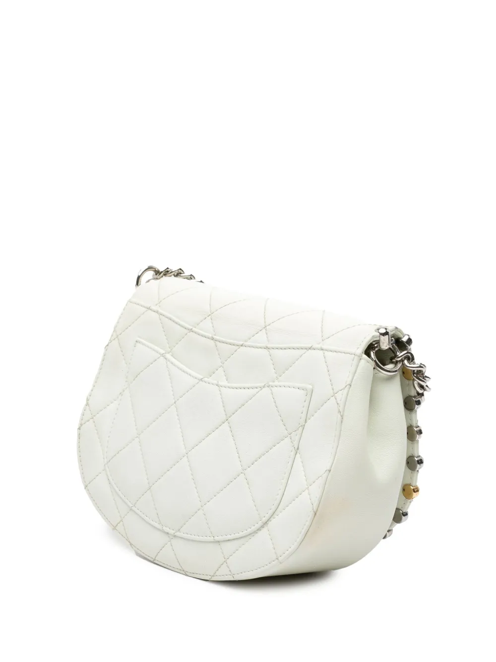 CHANEL Pre-Owned 2018 Small Quilted Lambskin Studded Bubble Flap crossbody bag | Pre-Owned | Image 2