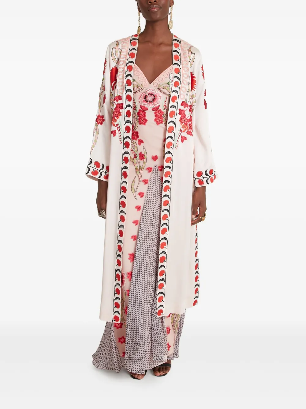 Temperley London Remi embroidered long coat | Single Breasted Coats | Image 2