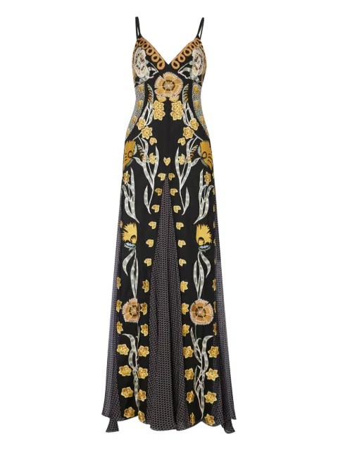 Temperley London vestido Remi largo con bordado floral maxi