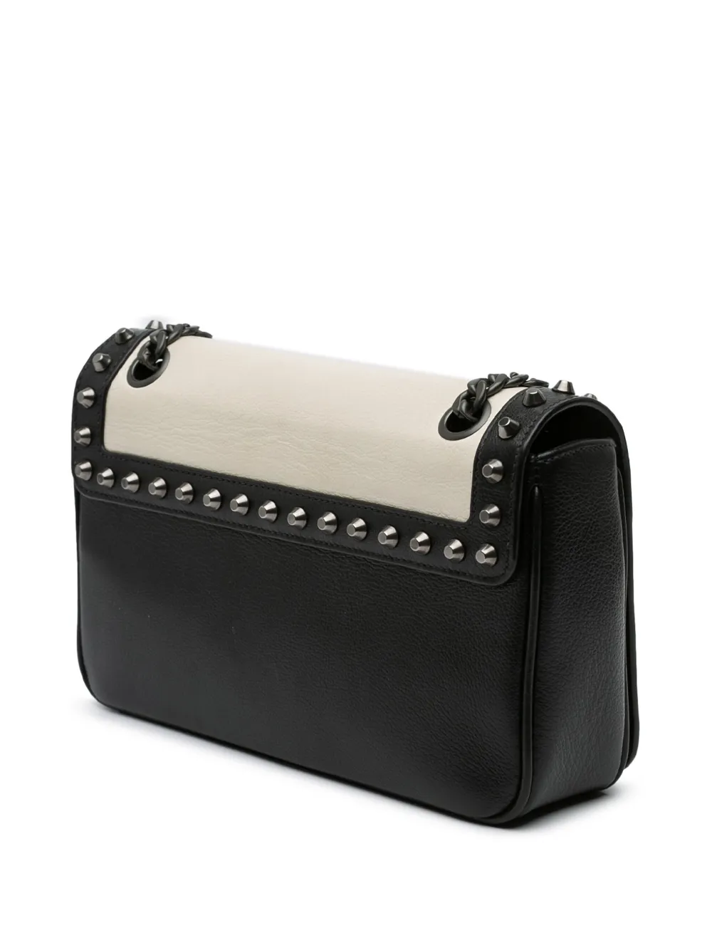 Prada Pre-Owned 2013-2024 Small Studded Glace Calf Chain Flap shoulder bag | Pre-Owned | Image 2