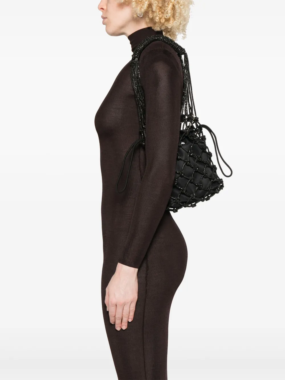 MATINEE DONNA Tas verfraaid met stras - Zwart