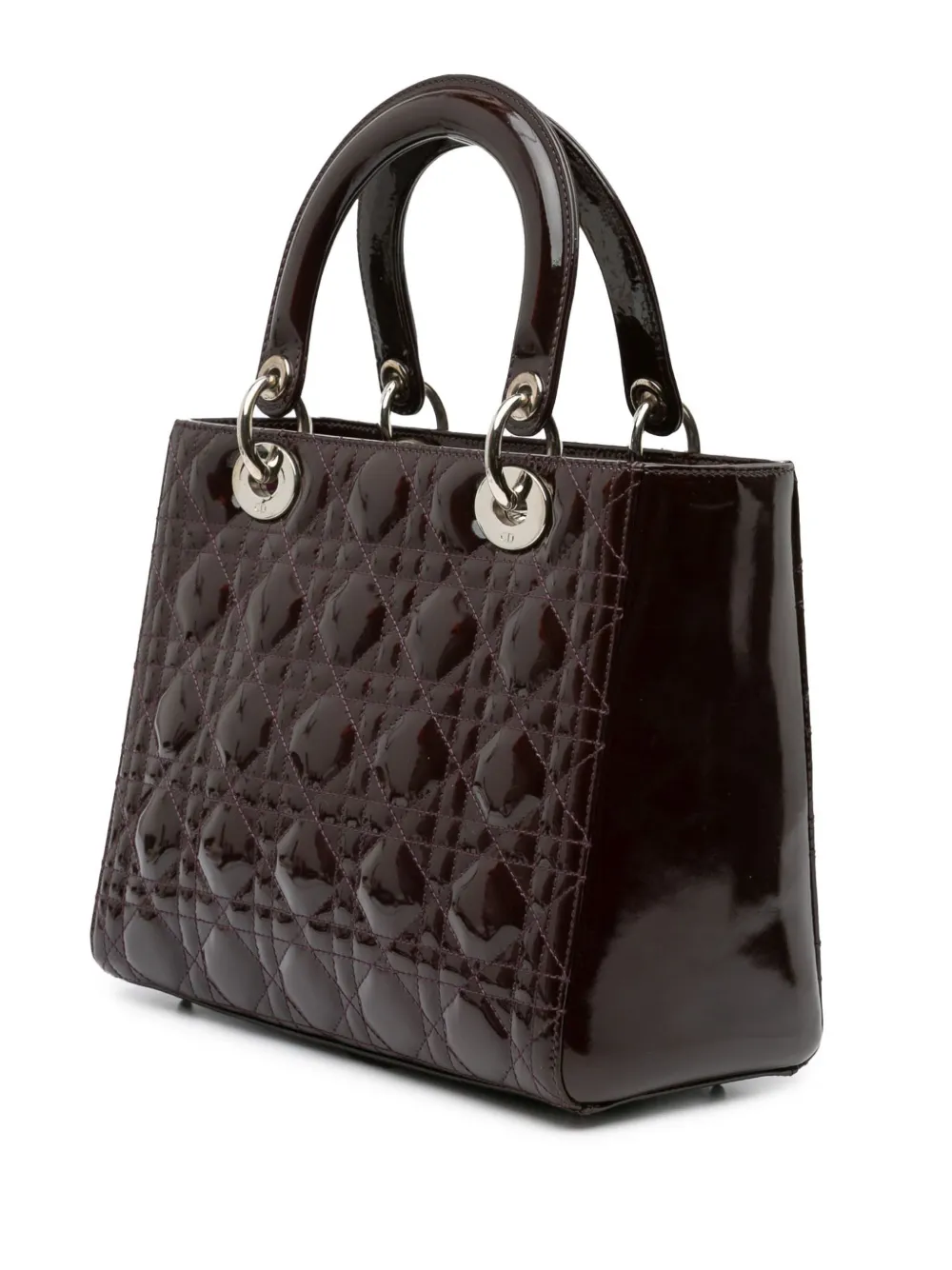 Christian Dior Pre-Owned شنطة 'لادي ديور' متوسطة مصقولة بحمالة كتف 2010 | كلاسيكيات | Image 2