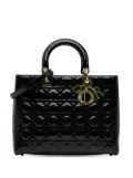 Christian Dior Pre-Owned 2011 Large Patent Cannage Lady Dior satchel - Black