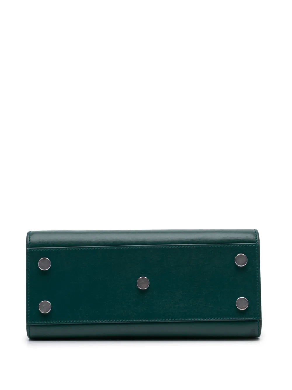 Pre-owned Saint Laurent 2020 Nano Leather Sac De Jour Satchel In Green