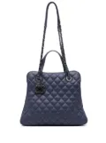 CHANEL Pre-Owned 2015-2016 Quilted Lambskin Daily Shopping Tote satchel - Purple