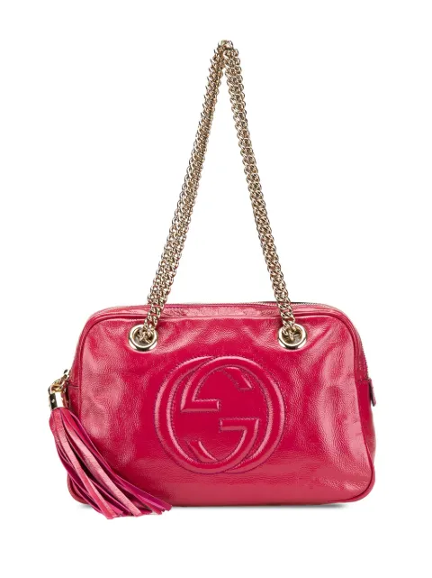 Gucci Pre-Owned 2000-2015 Patent Soho Chain Zip shoulder bag