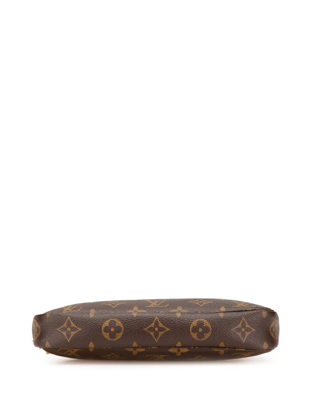 Pre-owned Louis Vuitton 2001 Monogram Pochette Accessoires Shoulder Bag In Brown