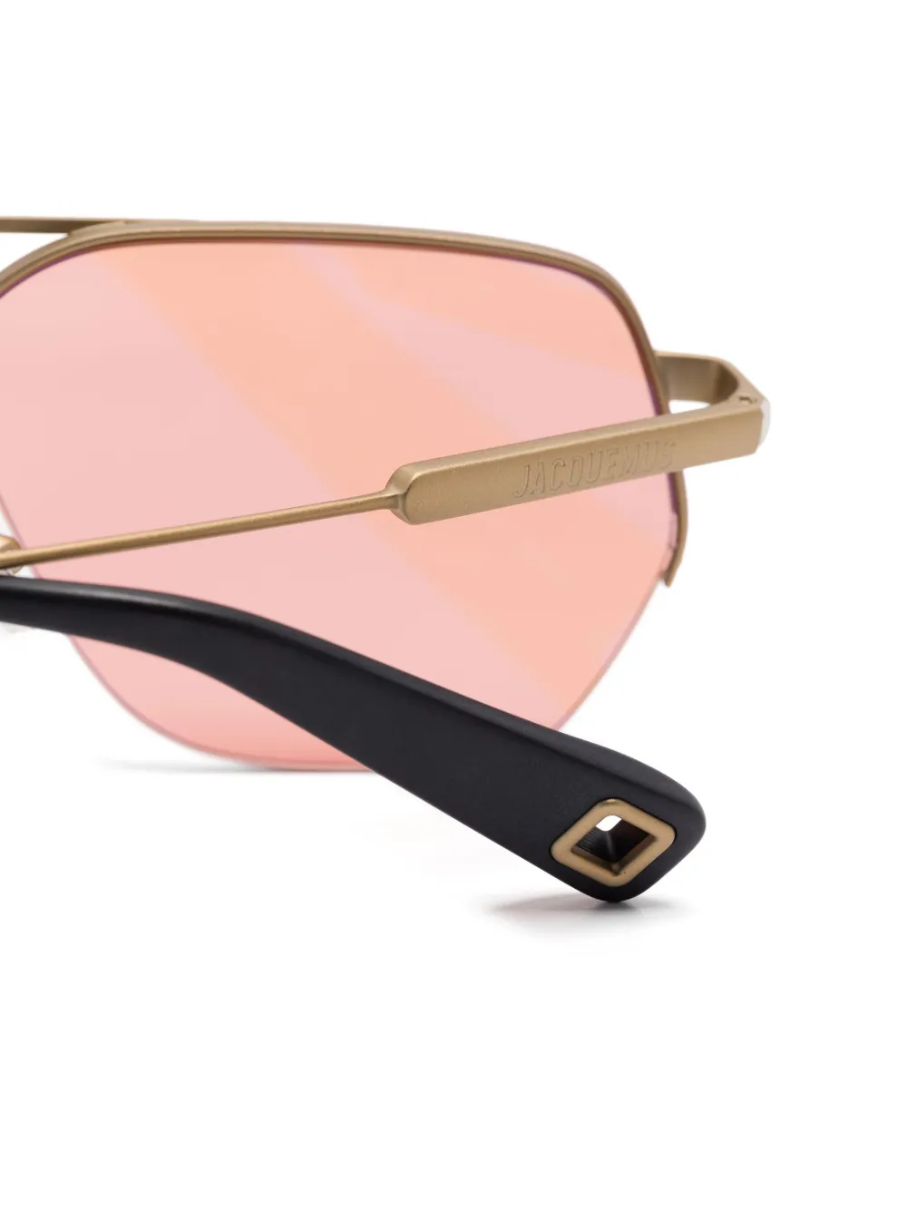 Jacquemus The Aviador zonnebril Goud