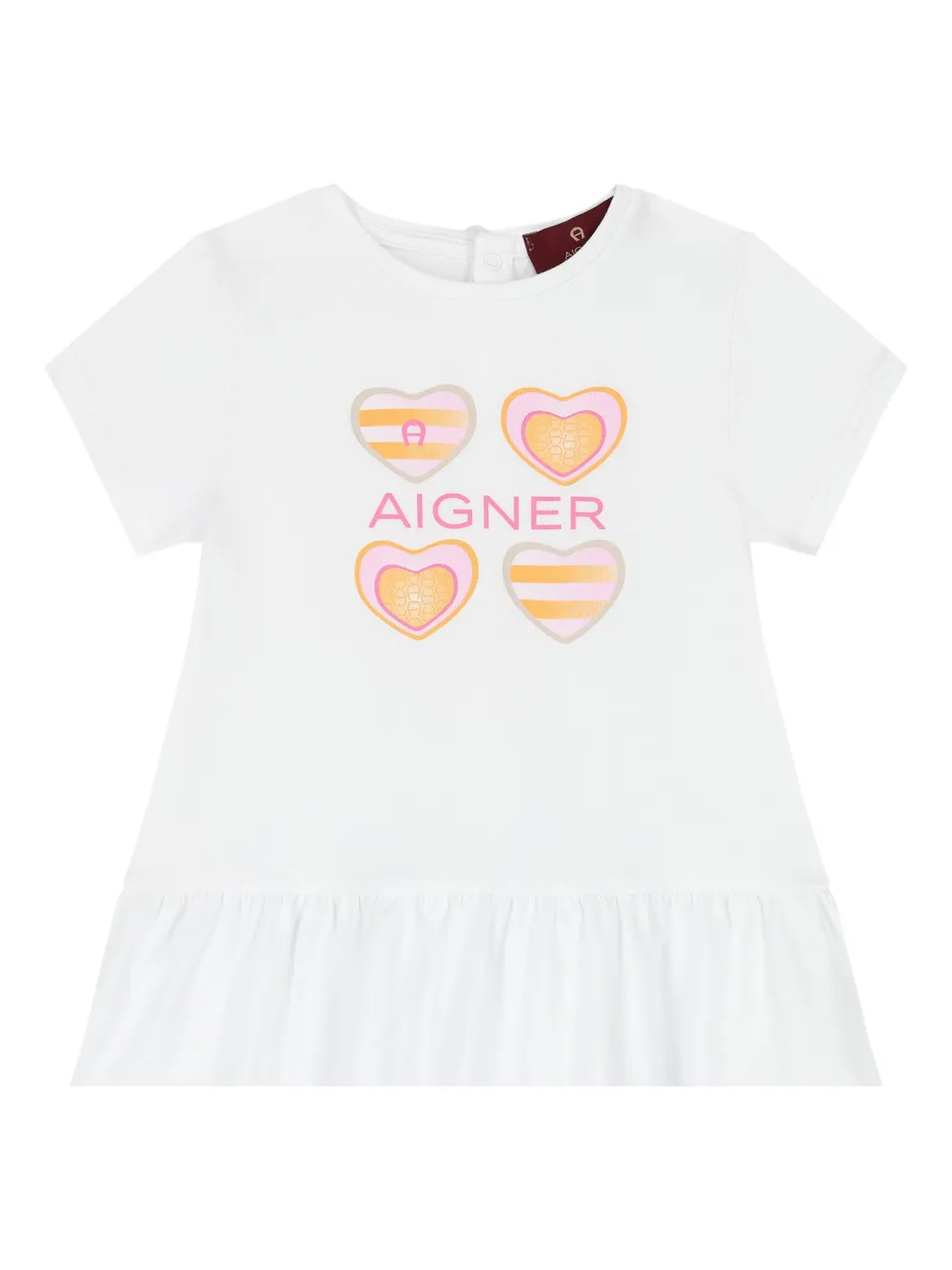 Shop Aigner Heart-print Short-sleeve Dress