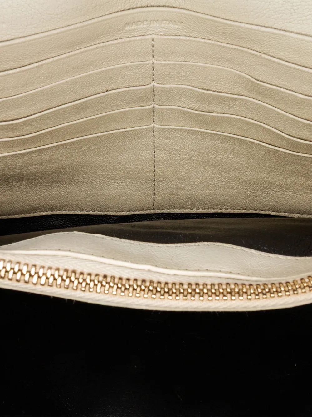 Pre-owned Saint Laurent 2021 Quilted Lambskin Diamond Becky Chain Wallet Shoulder Bag In White