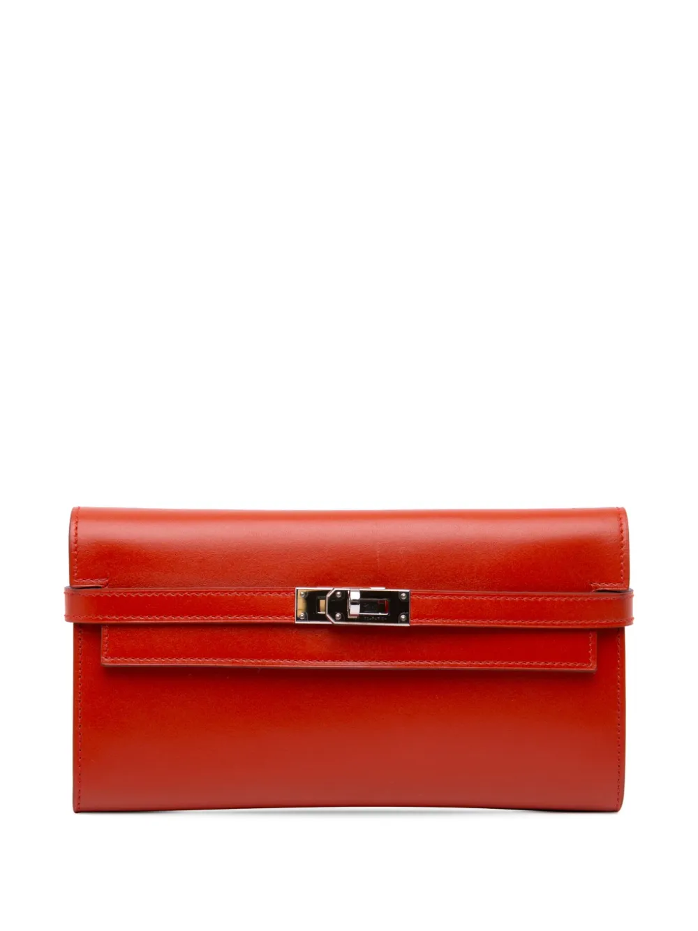 Hermès Pre-Owned 2017 Box Calf Kelly Longue Wallet long wallets | Orange | Image 1