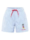 MC2 Saint Barth Kids striped swim shorts - Blue