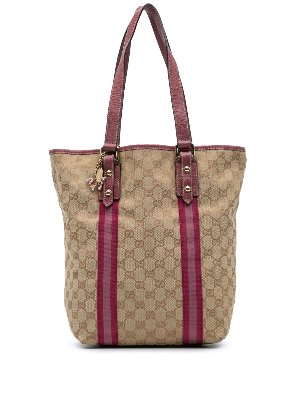 Gucci Pre-Owned Borsa tote Jolicoeur in tela GG con decorazione Web 2000-2015 | marrone | Image 1