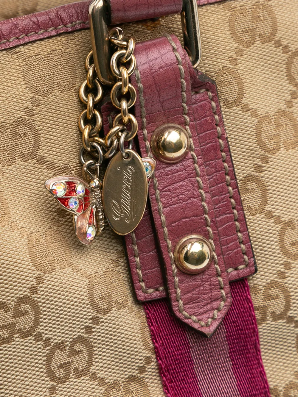 Gucci Pre-Owned Borsa tote Jolicoeur in tela GG con decorazione Web 2000-2015 | Image 5