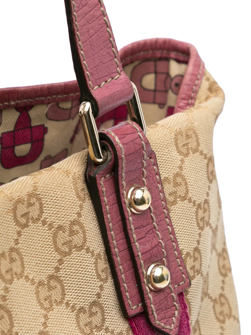 Gucci Pre-Owned Borsa tote Jolicoeur in tela GG con decorazione Web 2000-2015 | Image 6