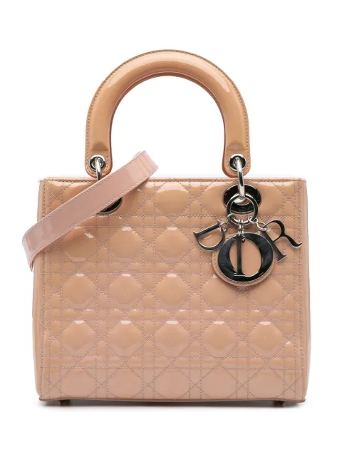 Christian Dior Pre-Owned 2016 Medium Patent Cannage Lady Dior satchel